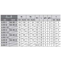 ホシモト SUS製平蝶番 SA-90-3 1個 62-2979-80（直送品）