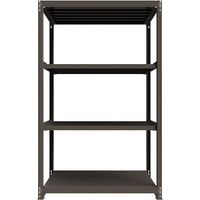 ICHIMAI 重量ボルトレスラック 段荷重1000Kg H2400×W1500×D900 天地4段 単体グレー TH1000-859T4（直送品）