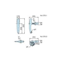 ホシモト キーハンドル No.075-1 1個 62-2985-13（直送品）