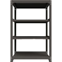 ICHIMAI 重量ボルトレスラック 段荷重1000Kg H1800×W1200×D750 天地4段 単体グレー TH1000-647T4（直送品）