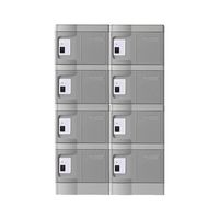 MTセキュリティジャパン 小物入れロッカー(IC錠) 2列4段/8人用 T-280E-IC2-4 1セット 64-9603-33（直送品）