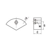 ジーネット 北川鉄工所 エアチャック用 RーKPC80/ALRーKPC80 円形生爪(鉄/アルミ) ALR-KPC80-H19 1組（直送品）