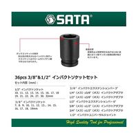 Apex Tool Group 36pcs 3/8&1/2インパクトソケットセット RS-09914 1セット 63-4174-13（直送品）