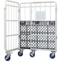 ワコーパレット ワコー 床板プラスチック製カゴ車 1100×800×1500 WKP-1180L 1台 448-9212（直送品）