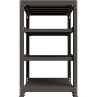 ICHIMAI 重量ボルトレスラック 段荷重1000Kg H1500×W900×D750 天地4段 単体グレー TH1000-537T4（直送品）
