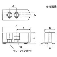 ジーネット 北川鉄工所 油圧・エアチャック用 ALーHO/Bー200/N/HJ アルミ生爪 AL-B-206-H40 1組（直送品）