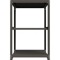 ICHIMAI 重量ボルトレスラック 段荷重1000Kg H1800×W1200×D750 天地3段 単体グレー TH1000-647T3（直送品）
