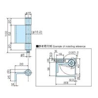 ホシモト 鉄製防水型蝶番 A-37 1個 62-2979-69（直送品）