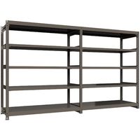 ICHIMAI 重量ボルトレスラック 段荷重1000Kg H2100×W1800×D750 天地5段 連結グレー TH1000-767R5（直送品）