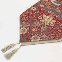 川島織物セルコン モリスデザインスタジオ いちご泥棒 テーブルランナー 350×2400mm レッド HN1711_97R 1枚（直送品）