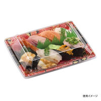 エフピコ 刺身容器 ひら皿-230(V) 本体 はな舞赤 4C112300 1ケース(600個(50個×12)（直送品）