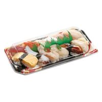 エフピコ 寿司容器 しおり2-6帯おり赤 4C182066 1ケース(600個(50個×12)（直送品）