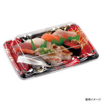 エフピコ 寿司容器 大波皿2-4(V1) 本体 まる波赤 4C406204 1ケース(900個(50個×18)（直送品）