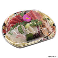 エフピコ 刺身容器 半月皿21-18(V1) 扇市松金 4C449218 1ケース(900個(50個×（直送品）