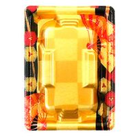 エフピコ 寿司容器 Sステ15-11巻台R 本体 扇市松金 4C451512 1ケース(1000個(50個×20)（直送品）