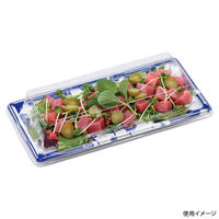エフピコ 刺身容器 長角皿24-11 本体 はな絵紺 4C882414 1ケース(900個(50個×（直送品）