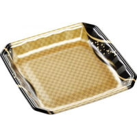 エフピコ 発泡トレー メガプレート24-24(30)平 波格子金 4C912424 1ケース(600個(100個×6)（直送品）