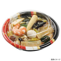 エフピコ 惣菜容器 MFPデリプレ丸16 フラン赤黒 4M016006 1ケース(800個(50個×（直送品）