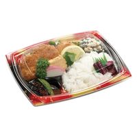エフピコ 弁当容器 MFPエリッシュU24-19-1炎天赤 4M016498 1ケース(400個(50個×8)（直送品）