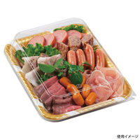 エフピコ オードブル容器 MFPティアラ角皿25-19 スラン金 4M025196 1ケース(600個(50個×12)（直送品）