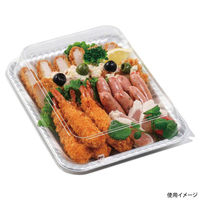 エフピコ オードブル容器 MFPティアラ角皿25-19 スラン銀 4M025197 1ケース(600個(50個×12)（直送品）