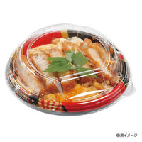 エフピコ どんぶり容器 MFP-丸丼 18(V1) 本体 黒扇子内朱 4M60018C 1ケース(900個(50個×18)（直送品）