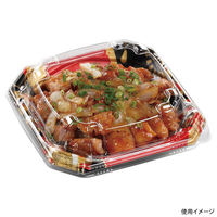 エフピコ どんぶり容器 MFPかぐら丼 17-17 本体 黒扇子内朱 4M631719 1ケース(900個(50個×18)（直送品）