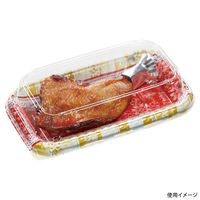 エフピコ オードブル容器 MSDティアラプレート26-15リラD赤 7E332615 1ケース(600個(50個×12)（直送品）