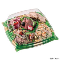 エフピコ オードブル容器 シャトープラッター角30 本体 金リーフ 7E385330 1ケース(200個(10個×20)（直送品）