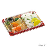 エフピコ 弁当容器 MSD穂高膳22-15-1 かぜ波赤金 7E512219 1ケース(800個(50個×16)（直送品）