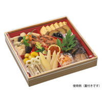 エフピコ 弁当容器 WPS-角300-300透明蓋付V 市松金 80050148 1ケース(40個(10個×4)（直送品）