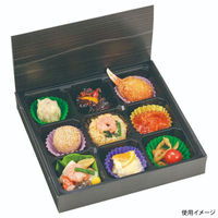 エフピコチューパ 仕出し弁当容器 折蓋 80-80 黒木目 CP501836 1ケース(300個(50個×6)（直送品）