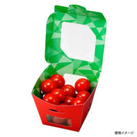 エフピコチューパ フルーツ容器 紙ベジ95角 赤 FMS CP501825 1ケース(600個(50個×12)（直送品）