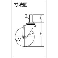 【アウトレット】ハンマーキャスター ハンマー EAシリーズオールステンレス 旋回式ナイロン車輪75mm 320EAN75 1個