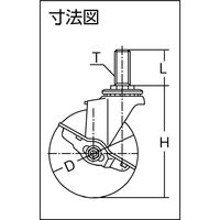 ハンマーキャスター ハンマー EAシリーズオールステンレス 旋回式ウレタン車輪50mm(ナイロンホイ 315EAUR50 1個