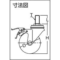 ハンマーキャスター ハンマー SAシリーズオールステンレス 旋回式ウレタン車輪(ローラーベアリング) 315SAUB75 1個