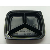 エフピコチューパ 軽食容器 グルメLP500-3 黒 本体 CP580058 1袋(100個)（直送品）