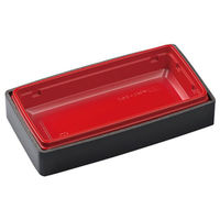 エフピコ ウッド容器 WUS-302 本体 黒地黒千筋赤 8D443020 1袋(20個)（直送品）