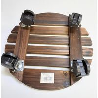 加藤伝蔵商店 伝蔵 焼杉花台キャスター付 丸型 P233 1セット(10個) 429-0636（直送品）