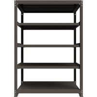 ICHIMAI 重量ボルトレスラック 段荷重1000Kg H2100×W1500×D900 天地5段 単体グレー TH1000-759T5（直送品）