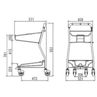 大和産業 レギュラーカート PVN901EーC100 1台 537-8595（直送品）