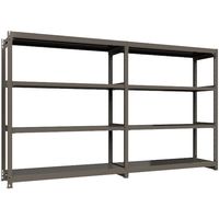 ICHIMAI 重量ボルトレスラック 段荷重1000Kg H2100×W1800×D600 天地4段 連結グレー TH1000-766R4（直送品）