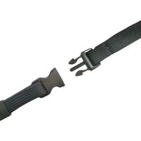 Trimate ワンタッチで外せる平紐ストラップ TR-STP017-BK 1個 67-4921-08（直送品）