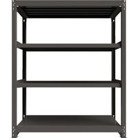 ICHIMAI 重量ボルトレスラック 段荷重1000Kg H1800×W1500×D750 天地4段 単体グレー TH1000-657T4（直送品）