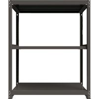 ICHIMAI 重量ボルトレスラック 段荷重1000Kg H1800×W1500×D750 天地3段 単体グレー TH1000-657T3（直送品）