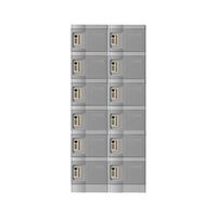 MTセキュリティジャパン 小物入れロッカー(ダイヤル錠) 2列6段/12人用 T-280E-2-6 1セット 64-9603-28（直送品）