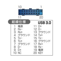 アイネックス USB3.0リアスロット 2ポート RS-003D 1個 67-9266-48（直送品）