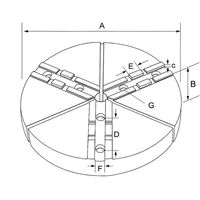 ジーネット 北川鉄工所 スクロールチャック用 RーSBS 円形生爪 R-SBS-7-H40 1組 64-3270-55（直送品）