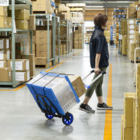 サンワサプライ 折りたたみキャリー(2輪台車) CART-FA10BK 1個（直送品）