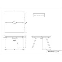 【車上渡し】アール・エフ・ヤマカワ チルト フリーアドレステーブル 幅1200mm RFCLT-1212NA-BL 1台（直送品）